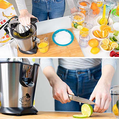 Electric Citrus Juicer Fruit Machines - Stainless Steal Electric Citrus Jucers Machine Fruit Squeezer Orange Lemon Lime Electric Citrus Juicers Extractor With Anti - Drip Citrus Press 160 Watt Motor - Thumbnail 4