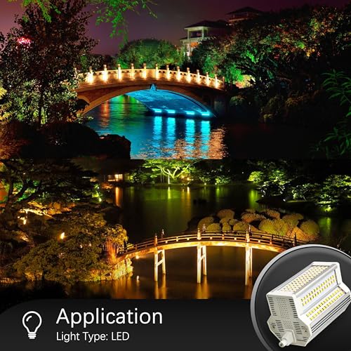 Qlee R7S Led Bulb 50W Warm Light Dimmable 3000K Double Ended J118 J Type 118Mm 4.64 Inch Led Floodlight 5000Lm Equivalent 500W Halogen Floor Standing Lamp 200 Degree Indoor And Outdoor  thumb #5