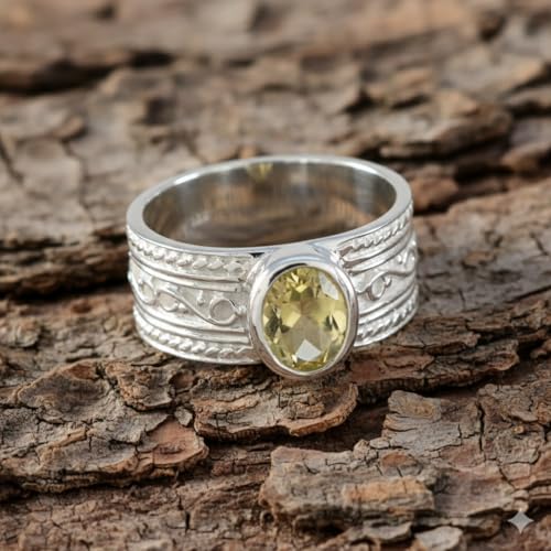 Image of 55Carat Choose Your Color Genuine Gemstone Sterling Silver Ring Band Vintage Handmade Jewelry Sizes 5-12