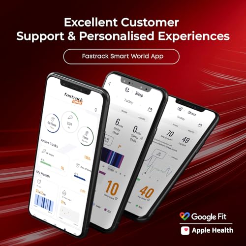 Image of Fastrack Marvellous FX1 1.43 inch AMOLED Smart Watch with SpO2 Monitoring, Sleep & Mood Tracking, Bluetooth Calling, AI Voice Assistant, Alloy Case - Smartwatch for Men & Women (Rose Gold)