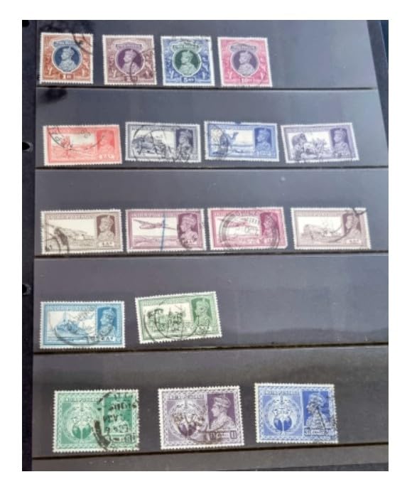 Vintage British India Stamps King George VI Commemorative