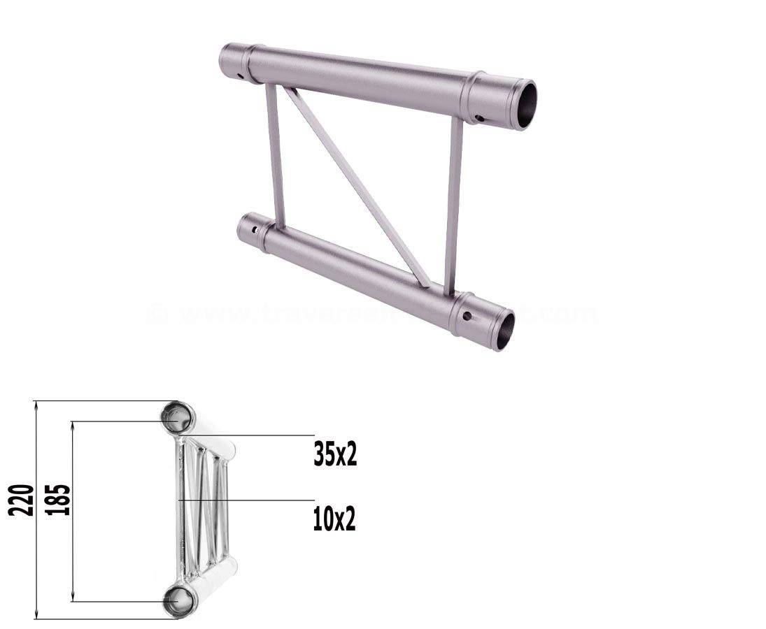 Alu System Trussing AST, Traverse 2 Punkt, Deco Truss T220-2, Länge 25cm