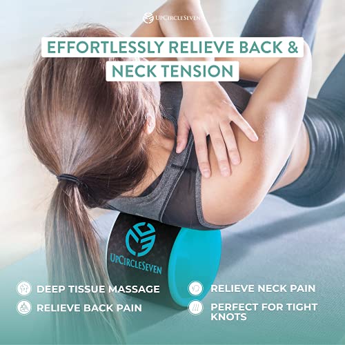 UpCircleSeven Yoga Wheel for Back Pain - Deep Tissue Massage - Yoga Back Roller Wheel for Back Pain Relief Stretching Myofascial Release Mobility (Blue, 6) - Thumbnail 5