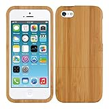 APARIENCIA NATURAL: El cover de bamboo es bastante rígido. La madera de la cubierta dura es real y protegerá muy bien tu teléfono inteligente.