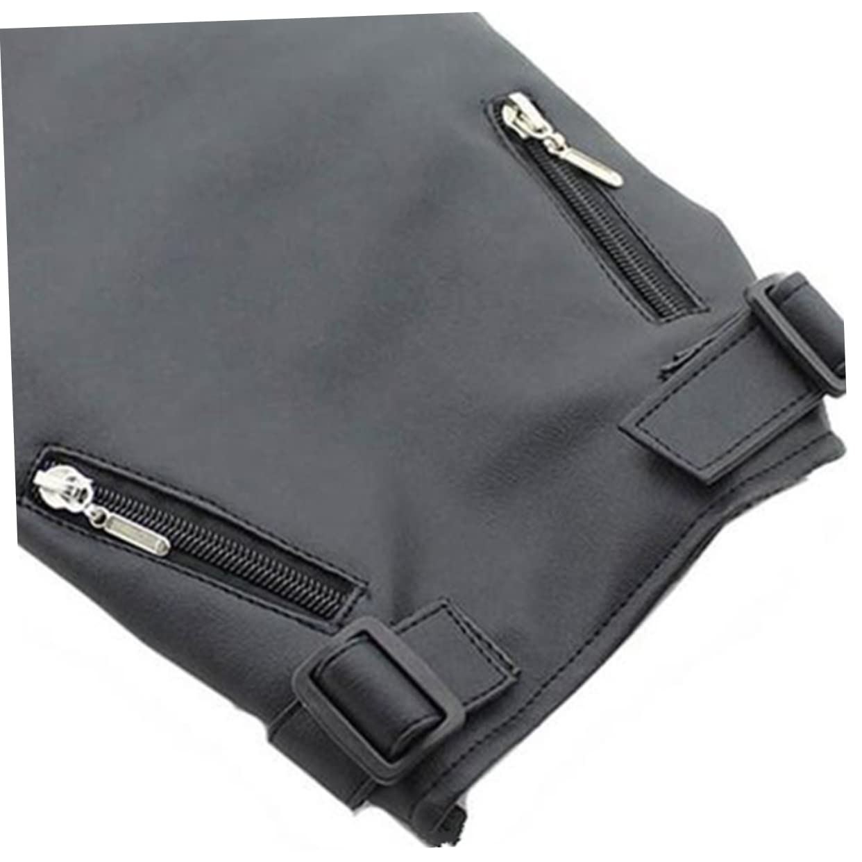 Gatuida Giacca in Pelle Pu per Cani con Chiusura Zip Cappotto Invernale Antivento Caldo per Piccoli Animali Abbigliamento per Animali Nero