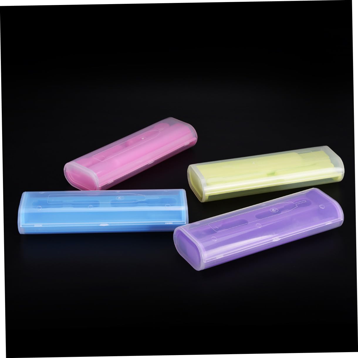 FRCOLOR 3 custodie per spazzolini da denti elettrici, da viaggio, per spazzolino elettrico, per bagni di protesici, spugna di risciacquo, viola, da viaggio, scatola portatile, Lilla, Cartella