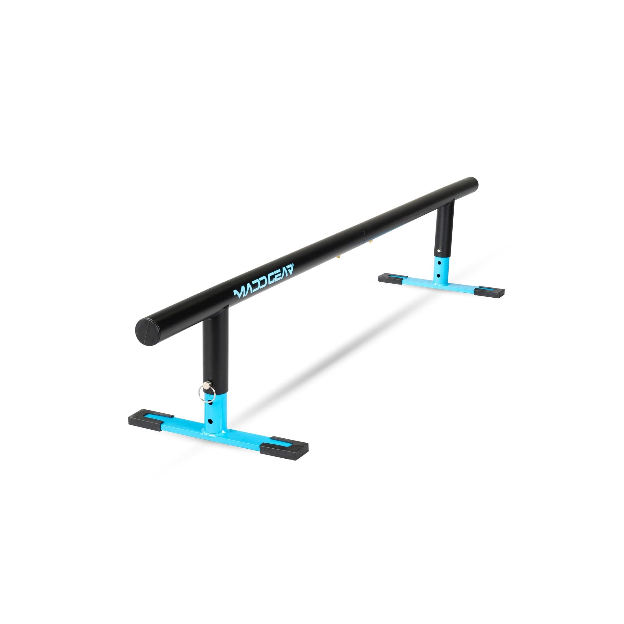 Madd Gear Grindrail 55" für Stunt Scooter, Skateboard (schwarz-blau) | Höhenverstellbare Grindschiene für Scooter & Inline Skates, Werkzeuglose Montage, Belastbar bis 100 kg