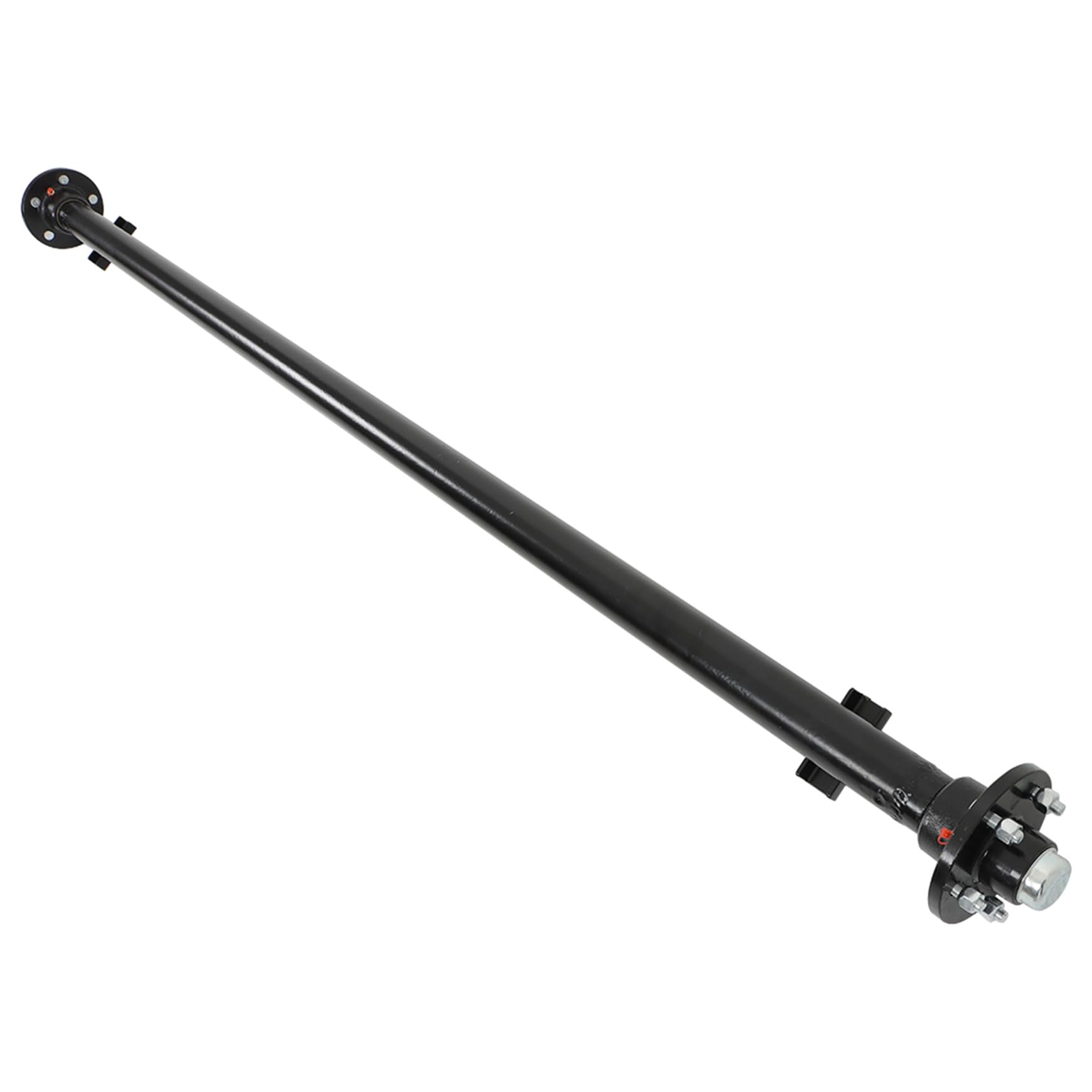 Silscvtt 3500 lb Trailer Axle 5-Lug 4.5 85 Hub Face 70 Spring Center Straight Steel Axle Tube Powder Coated Easy Assembly