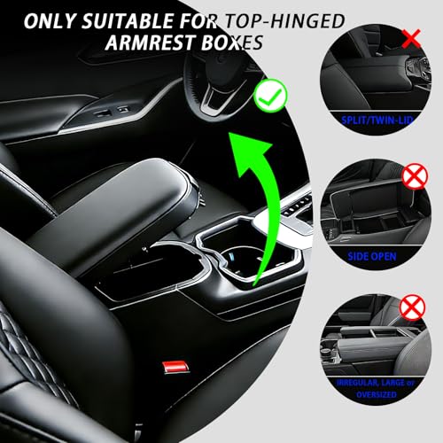 image for FRIDADAKU Car Armrest Cushion, Car Center Console Cover, Leather Armre