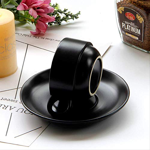 Tasse à café en céramique noire mate 180ml vaisselle de table moderne