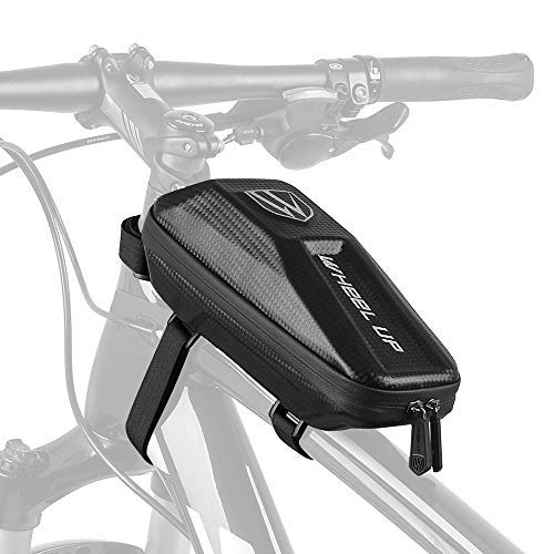 Lixada 2L Bolsa de Bicicleta Impermeable Bolsa Colgada para Tubo Delantero Bicicleta Eva Hard Shell para MTB Bicicleta de Carretera, 2L