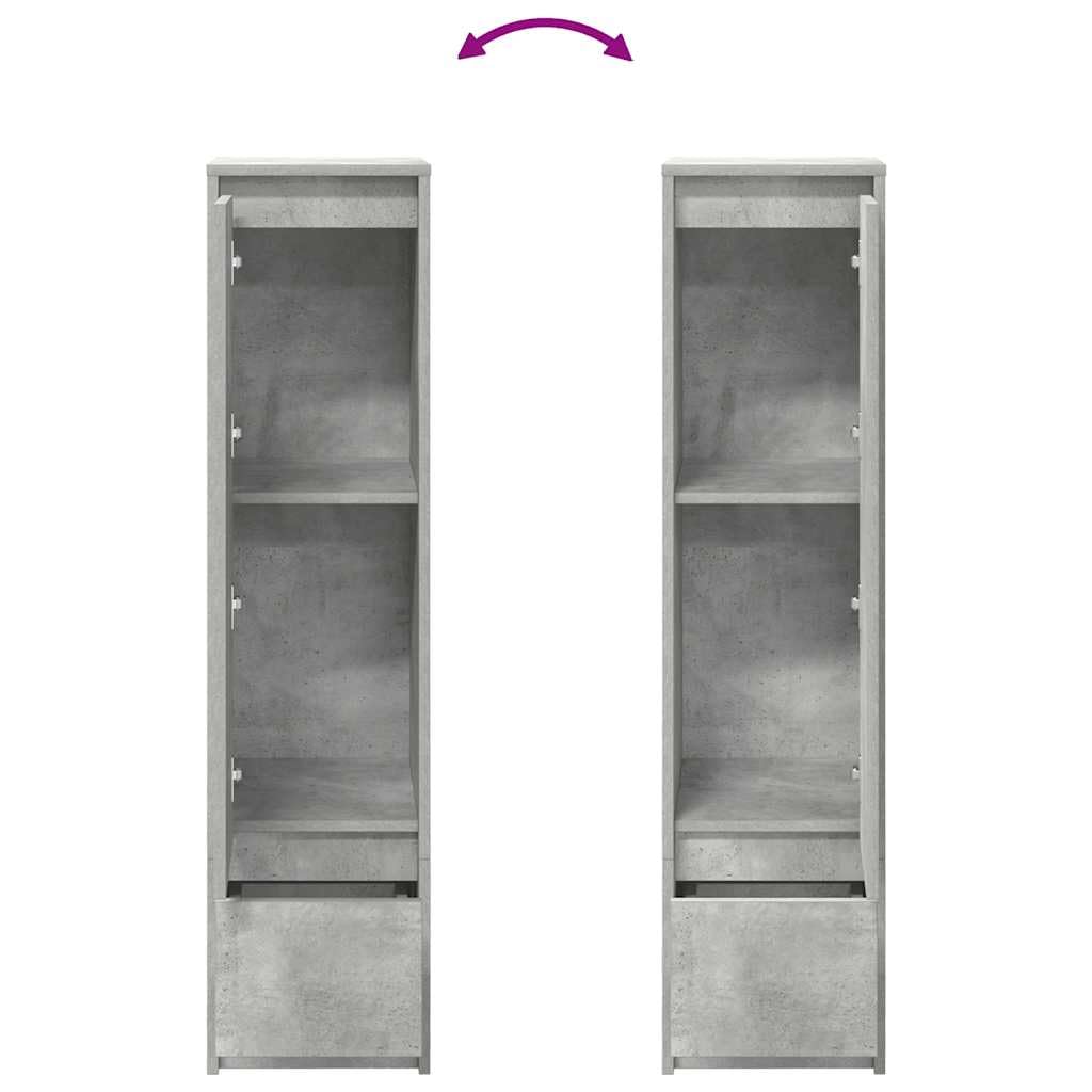 vidaXL Highboard Betongrau 29,5x34x119,5 cm Holzwerkstoff