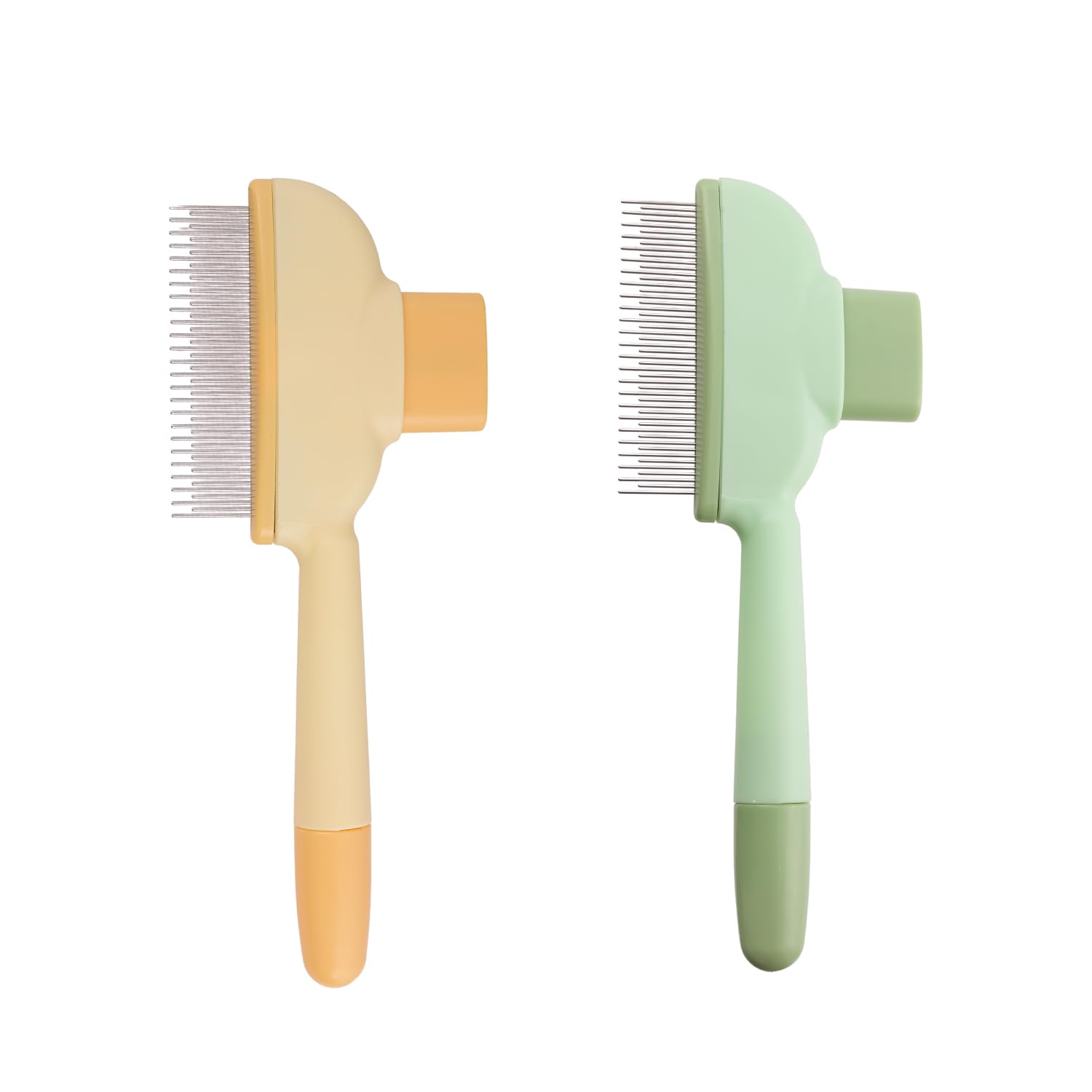 VED Pet Combs 2PCS & Hair Removal Brush β Stainless Steel Grooming Comb for Cats & Dogs, Flea Comb for Shedding, Knots & Tangles