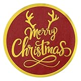 BETESSIN Aufkleber Weihnachten - 120 Stück Merry Christmas Sticker Rot - Weihnachtsetiketten Selbstklebend - Weihnachtsaufkleber für Papiertüten und Geschenkverpackungen (4 cm ⌀)