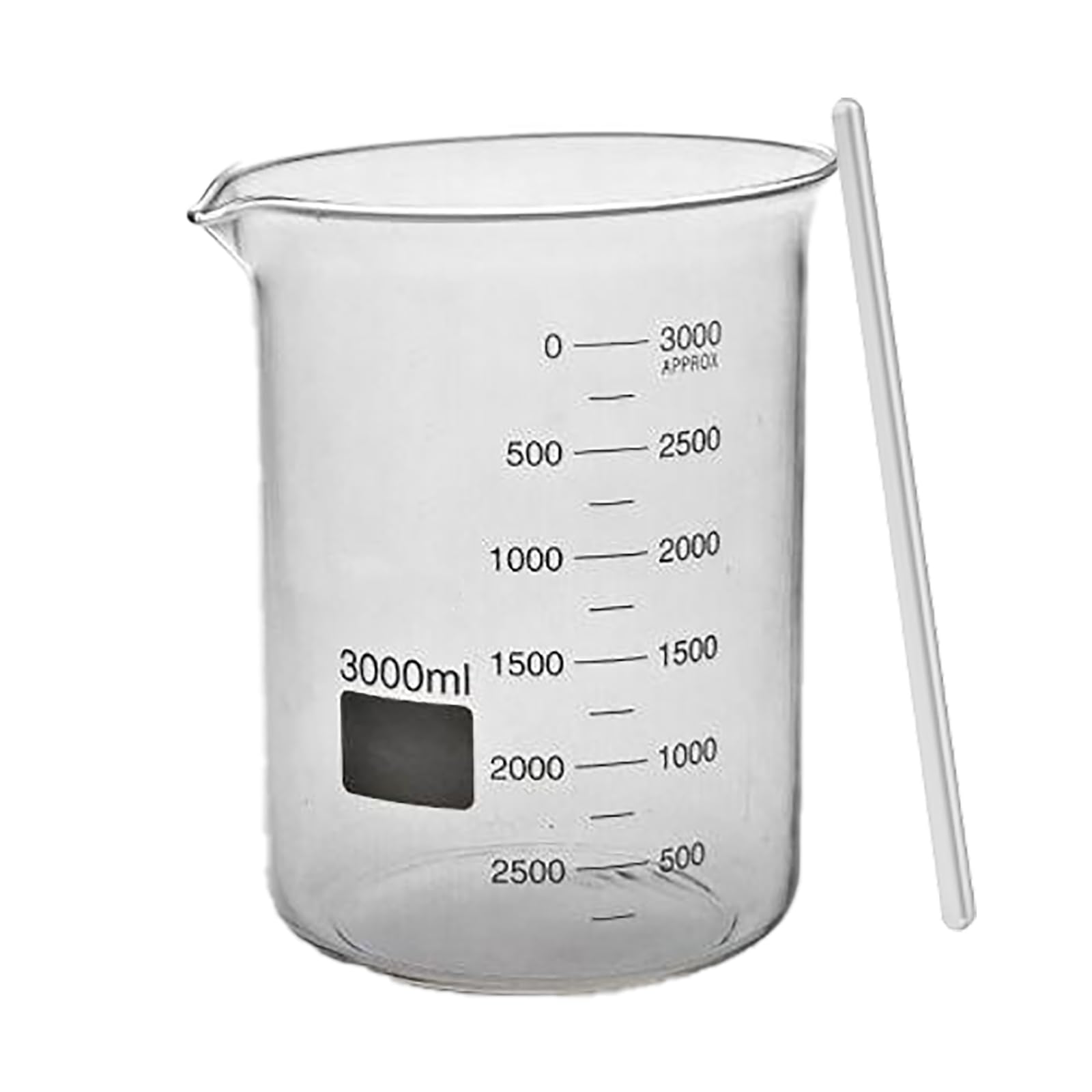 Laborbecher, 500/600/ 800/1000/ 2000/3000/ 5000/10000 Ml, Einfache Ablesung + Seitliche Schlitzöffnung/Einfaches Ausgießen, Leicht Tragen/Deutlich Sichtbar, Für Schule/Labor,3000ml