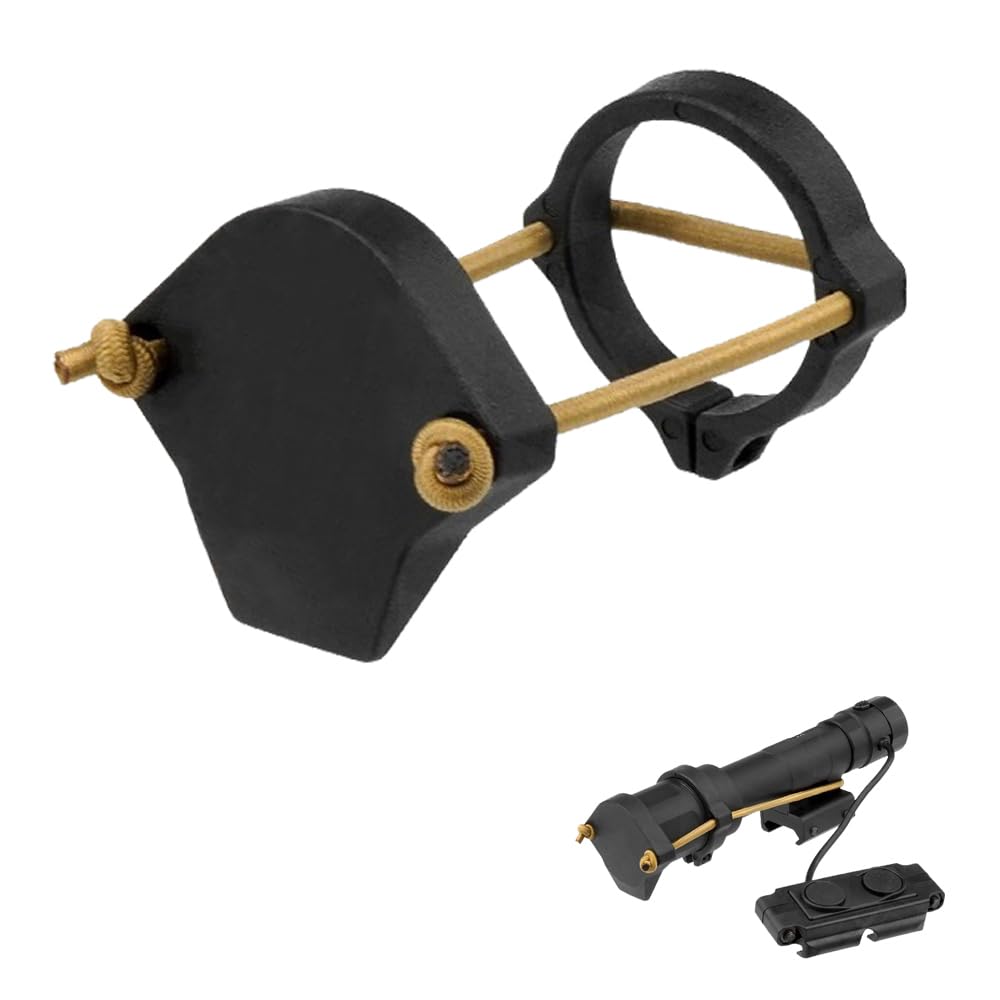 Medium Size Flashlight Cap Lens Cover Fit for Weapon Lights with a 1.125” to 1.25” Diameter Such AS Rein 2.0 & Modlite Scout Flashlight,Black