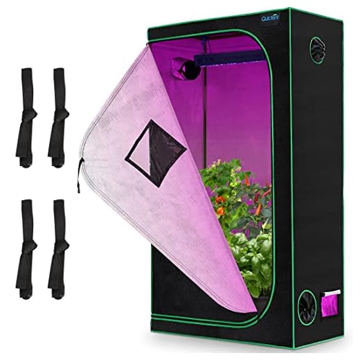 Quictent Approved 48"x24"x84" Reflective Mylar Hydroponic Grow Tent with Heavy Duty Anti-Burst Zipper and Floor Tray for Indoor Plant Growing 4’x2’