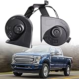 Mocar7 Horn Replacement with Bracket Compatible with Ford F-250 F-350 Super Duty 2017-2022 Dual Horn Assembly Waterproof Snail