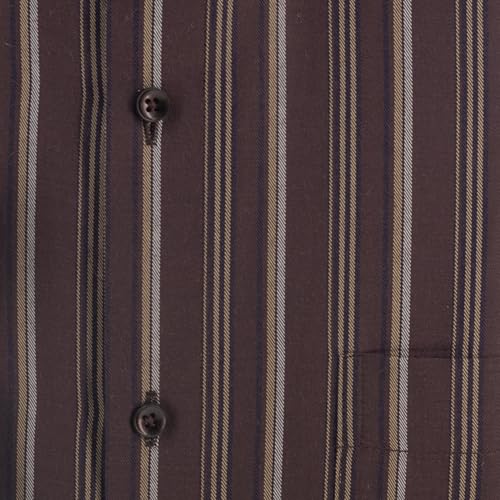 Image of 7-DAYS Men's Premium Striped Formal Shirt - Cotton Rich, Regular Fit, Full Sleeve, with Pocket, Wrinkle Resistant - Stylish Office & Everyday Wear.