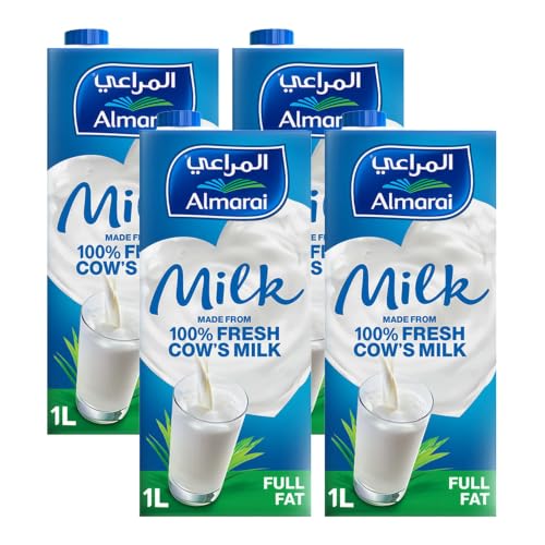 Almarai Full Fat Milk Screwcap With Vitamin 4 X 1 Liter 4 Liter