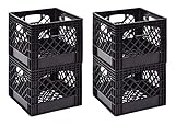 Muscle Rack MK131311-B2PK 11' x 13' x 13' Black Milk Crate (4 X Pack of 2)