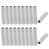 Aexit 20Pcs M8 Lighting fixtures and controls 1mm Pitch Threaded Zinc Plated Pipe Nipple Lamp Parts 40mm Long