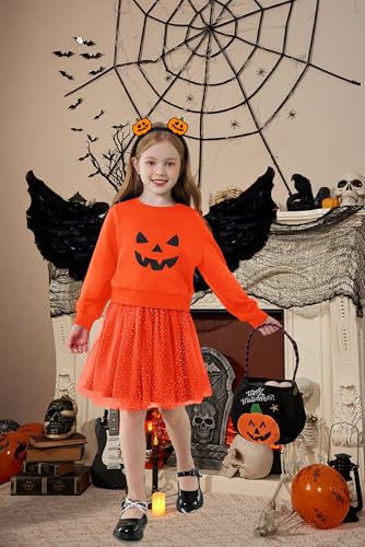 Image of Arshiner Toddler Girl Clothes Long Sleeve Pullover Sweatshirt and Tutu Skirt 2 Piece Outfits Kids Clothing Set Party Dress