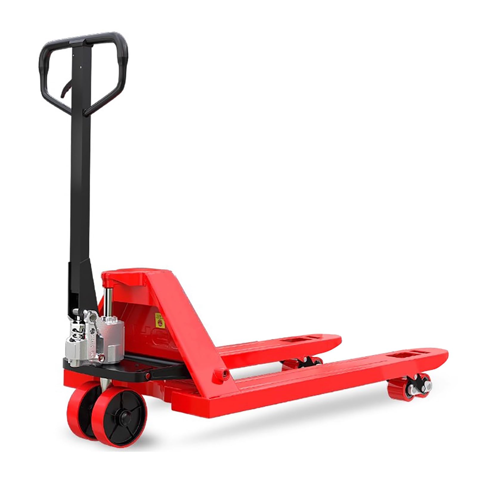 Carrello elevatore idraulico manuale per pallet con ruote in PU, per magazzini, supermercati e logistica, supporto per il trasporto (capacità XXL)