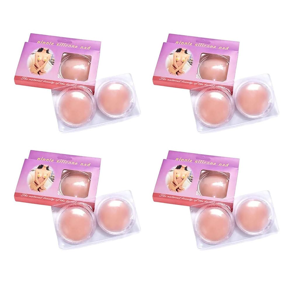 Women's Reusable Nipple Cover - Siliconee Nipple Cover Bra Pad - Adhesive Reusable Nipple Pads (Free-Size) (Beige)-image-34