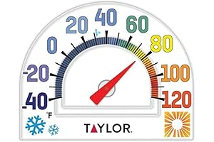 TAYLOR PRECISION PRODUCTS 5323 Four-Season Static Cling Thermometer - Monitor Inside &...