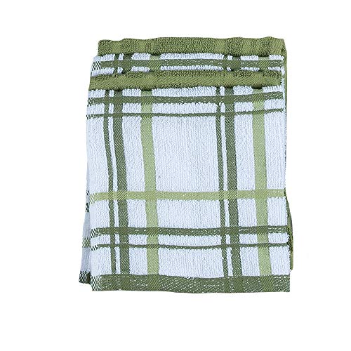 Kay Dee Designs Kitchen Basics Meadow 4PC Textured Dish Cloths Towel, Green