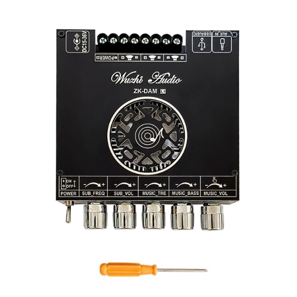 Dam L1 Carte d'amplificateur de puissance Bluetooth stéréo 2 x 220 W + 350 W Bluetooth 5.0 Module amplificateur de puissance numérique B