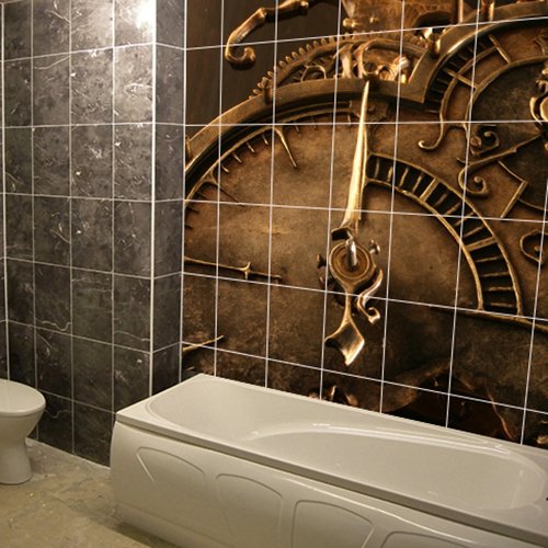 AnOL (50 x 50 cm) Personalizado Impermeable azulejo baño Pegatinas de Pared impresión/baño Fotos, Fotos Ornamentos Pegatinas/imprimible Brillante, Mate Cartel Adhesivo Personalizado