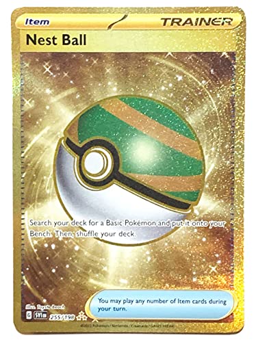 Pokemon - Nest Ball 255/198 - Scarlet & Violet - Secret Rare - Gold Holo Foil