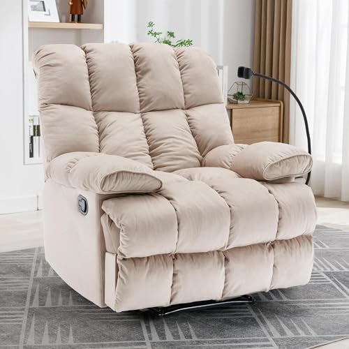 Cooexult Oversized Recliner Chair, Manual Recliner Chair