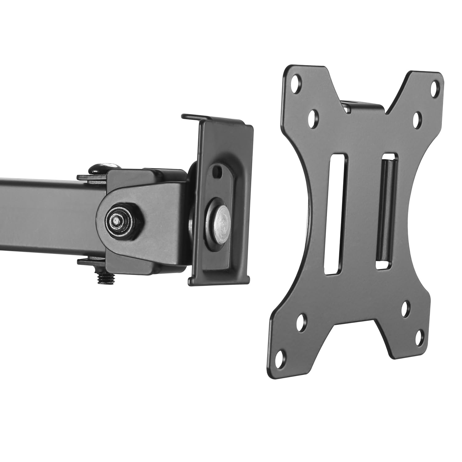 Maclean MC-984 Soporte de Monitor para Tubo/Poste 28-60 mm, Doble Brazo Plegable, 17-32'', 8 kg máx.