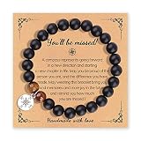 Sisadodo Going Away Gifts for Men Women Coworker Natural Stone Bracelet for Farewell Retirement Gift for Colleague Inspirational Gifts, Small, No-Precious Metal, no gemstone