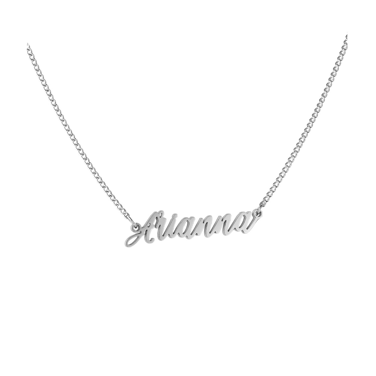 WIGERLONCustom Name Necklace Personalized Pendant 18k White Gold Plated for Women