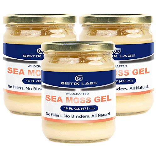 Gistix Labs Organic Irish Sea Moss Gel, 16 Oz - Irish Sea Moss Organic Raw, Wildcrafted Irish Sea Moss, with Vitamins & Minerals Clean & Nutritious, Antioxidant Supplement, No GMOs or Preservatives
