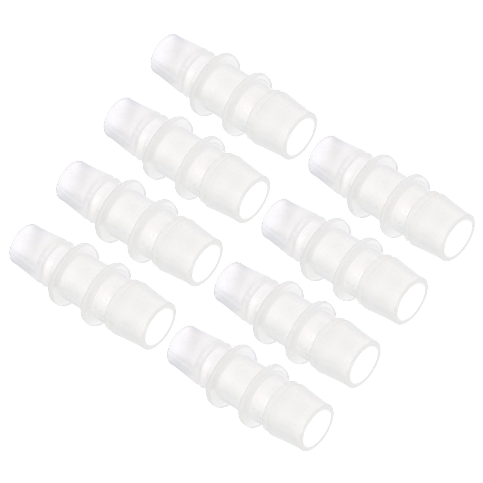 Kozelo Pack of 8 Plastic Hose Barb Fittings 9/16" Hose Barb to 9/16" Fittings, White Pp Plastic, 9/16" Barb To 9/16"