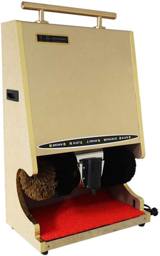 Shoe Shine Machine Floor Type Heavy Shoe Polisher Hand Armrest with Spherical Soft Brush Hotel HDomestic or Public (Color: E) (E) (B)