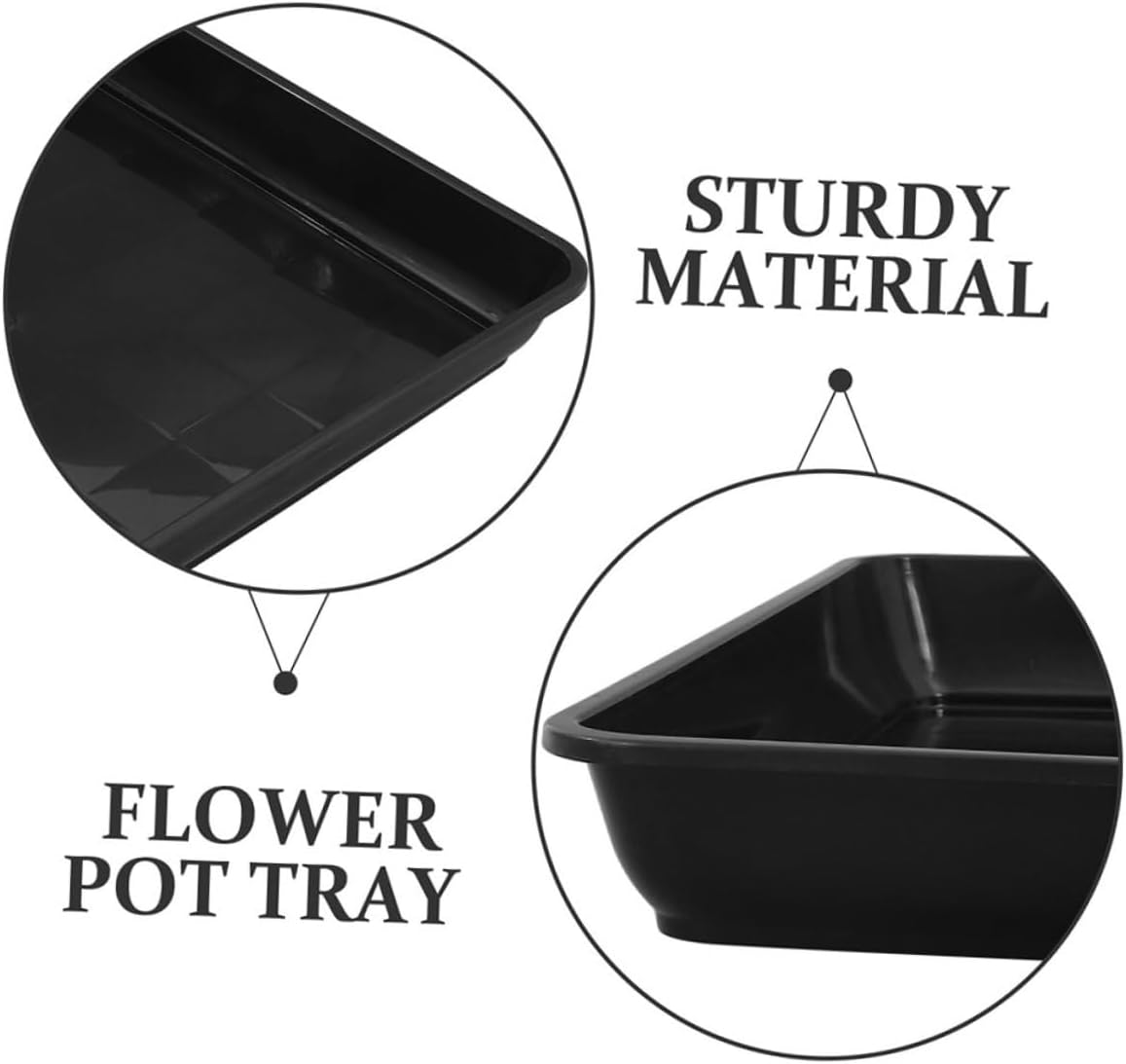 SUPVOX 6pcs Plant Drainage Tray for Potted Plants Square Planter Tray Water for Plastic Saucer