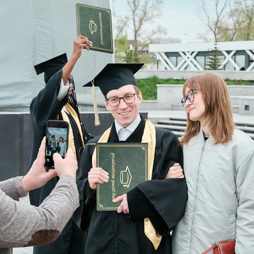 Image of Graduation Guest Book 2026 - Memory Scrapbook for College Gifts Graduation, Guest Book for Graduation Party Sign-In with Custom Message 120 Pages, 7x9 Inch Elegant Graduation Yearbook (Green)