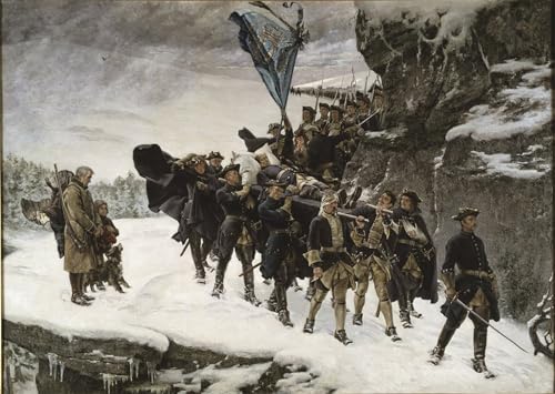 Lienzo de Carlo Xii de Svezia Gustaf Olaf Cederstrom cuadro clasico para salon 60x90cm