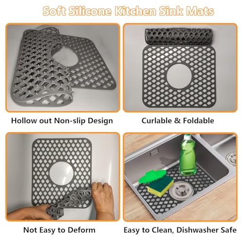 Protectores para Fregadero de Cocina de Silicona 2 Pzas miniatura 2