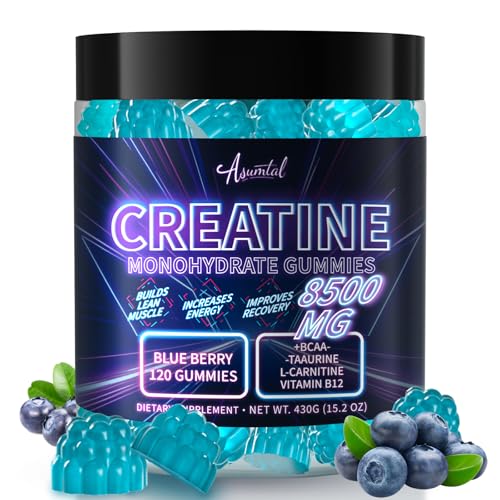 Asumtal Creatine Monohydrate Gummies Complex 8500 MG for Men & Women, Creatine Monohydrate...