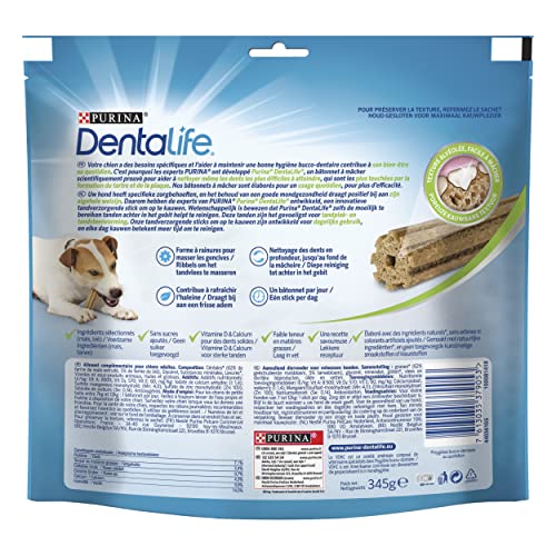 PURINA DENTALIFE MINI | Leckerli für kleine Hunde | 21 Kaustäbchen | Huhn | Maxi Pack | 345 g | Mundhygiene