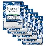Nanoni 清潔バスタオル 約140cm×70cm 1枚入り 5袋セット 使い捨てタオル まとめ買い