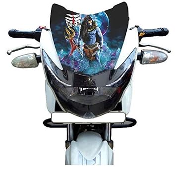 JUST CARE Visor Bike Sticker(Bhole Body 