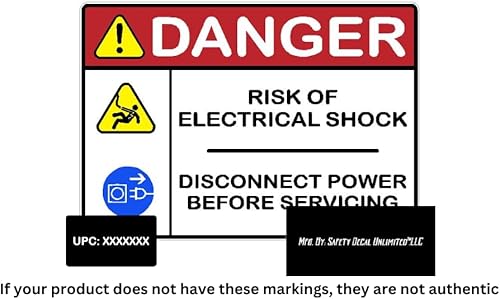Miniatura 5 de Safety Decal Unlimited OSHA Warning Stay Back 100 200 300 500 Not Responsible For Broken Windshields Black Red Rectángulo Etiqueta Adhesiva